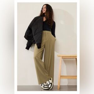 Athleta Pinnacle High Rise Trouser Olive Branch 4